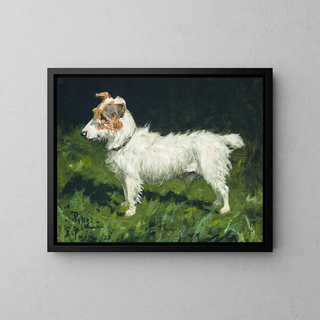 Piper, a Jack Russell Terrier - George Paice — framed artwork on a wall