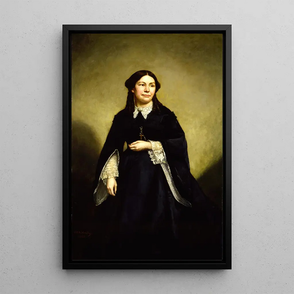 Madame William Tecumseh Sherman - George Peter Alexander Healy — framed artwork on a wall
