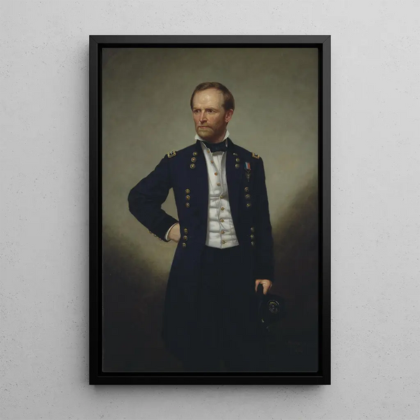 William T. Sherman - George Peter Alexander Healy — framed artwork on a wall