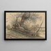 Souche dans les roseaux - George Pieter Westenberg — framed artwork on a wall