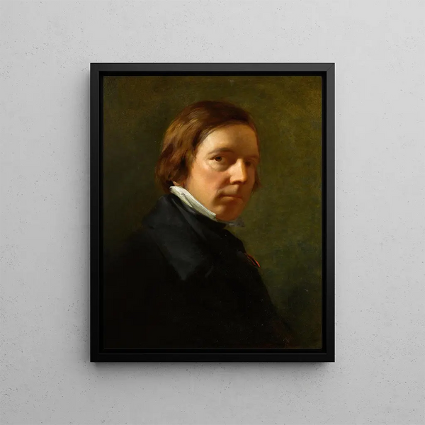 Self-portrait painting - George Richmond — framed artwork on a wall