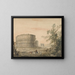 Colosseum of Rome with arch on the left - George Robertson — framed artwork on a wall