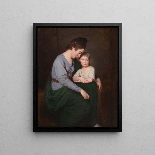 Ann Wilson with her daughter Sybil - George Romney — framed artwork on a wall