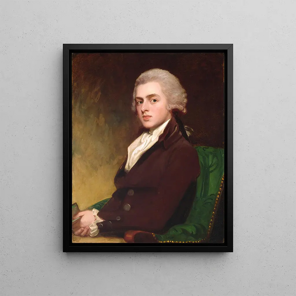 Colonel Clitherow - George Romney — framed artwork on a wall