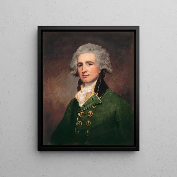 Colonel Robert Abercrombie - George Romney — framed artwork on a wall