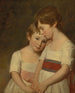 Double portrait of two brothers and sisters - George Romney — artwork view