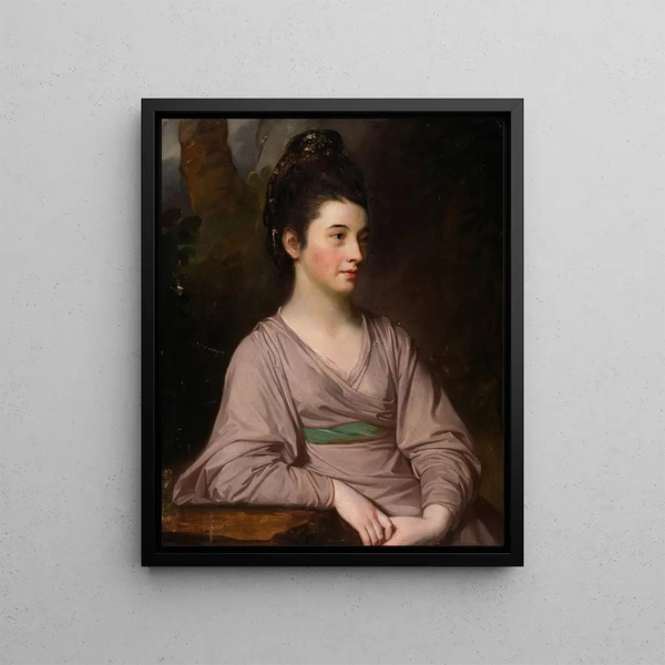 Mademoiselle Kirkpatrick - George Romney — framed artwork on a wall