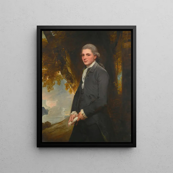 Portrait of John Redhead - George Romney — framed artwork on a wall