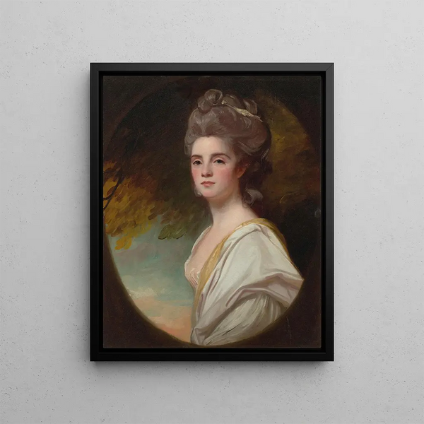 Portrait of Miss Williams - George Romney — framed artwork on a wall