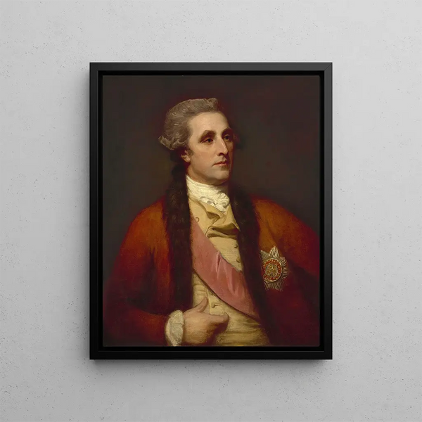 Sir William Hamilton - George Romney — framed artwork on a wall