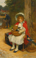Waiting at the dock - George Sheridan Knowles — artwork view