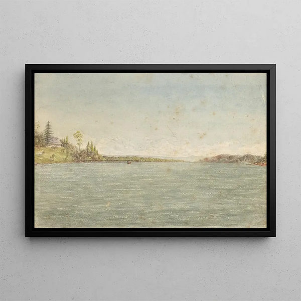 Rivière Parramatta - George Sherriff — framed artwork on a wall
