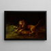 a lion attacking a deer - George Stubbs — framed artwork on a wall
