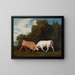 Fight of bulls - George Stubbs — framed artwork on a wall