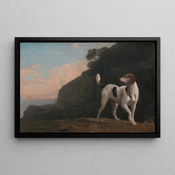 Foxhound - George Stubbs — framed artwork on a wall