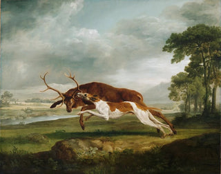 Running Dog after a Deer - George Stubbs — artwork view