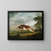 Running Dog after a Deer - George Stubbs — framed artwork on a wall