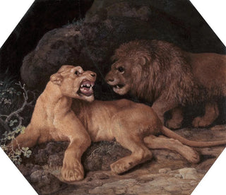 Lion and Lioness - George Stubbs — artwork view