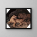 Lion and Lioness - George Stubbs — framed artwork on a wall