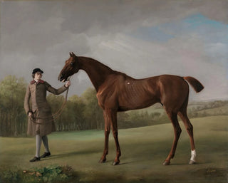 Lustre tenu par un valet - George Stubbs — artwork view