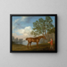 Pumpkin with a Groom - George Stubbs — framed artwork on a wall