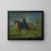 The Countess of Coningsby in hunting attire at Charlton - George Stubbs — framed artwork on a wall