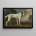 The white dog by Viscount Gormanston - George Stubbs — framed artwork on a wall