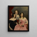 Les trois sœurs Robinson - George Theodore Berthon — framed artwork on a wall