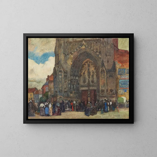 Le marché au beurre de Montreuil - George Thomson — framed artwork on a wall