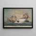 the United States capturing the Macedonian - George Thresher — framed artwork on a wall