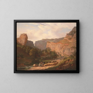 A view of the Cheddar Gorge - George Vincent — framed artwork on a wall
