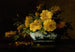 Yellow roses still life painting in an oriental vase - George W Seavey — artwork view