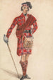 Scottish Painting with Sword Modern Costume of a Highland Chieftain - George Walker — artwork view