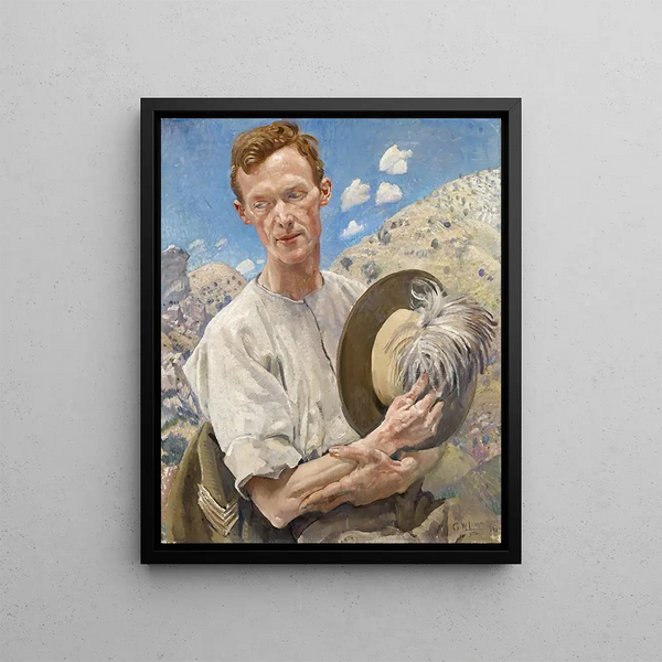 A sergeant of the light cavalry - George Washington Lambert — framed artwork on a wall