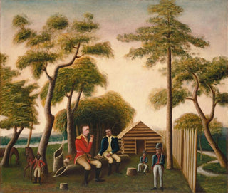 Marion offering sweet potatoes to the British officer - George Washington Mark — artwork view
