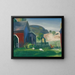 La Ferme et les Poules - George Wesley Bellows — framed artwork on a wall