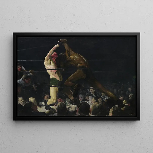 Les deux membres de ce club - George Wesley Bellows — framed artwork on a wall