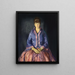 Emma in the purple dress - George Wesley Bellows — framed artwork on a wall