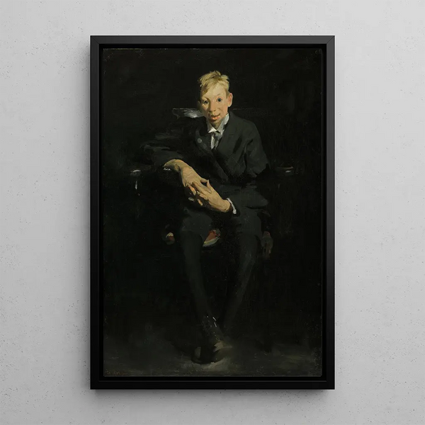 Frankie the Organ Boy - George Wesley Bellows — framed artwork on a wall