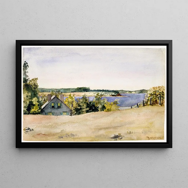 La baie de Gardiners depuis Sag Harbor - George Wesley Bellows — framed artwork on a wall