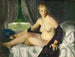 Nude painting with fan - George Wesley Bellows — artwork view