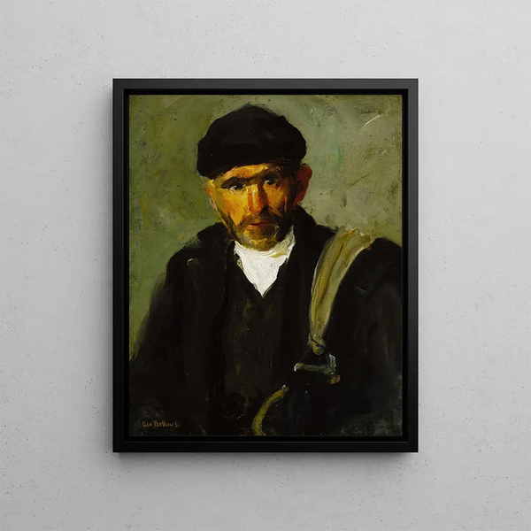 Old Fisherman - George Wesley Bellows — framed artwork on a wall