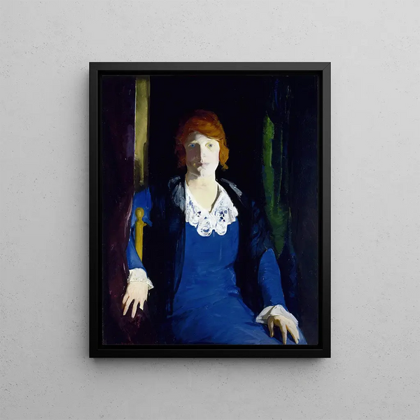 Portrait of Florence Pierce - George Wesley Bellows — framed artwork on a wall