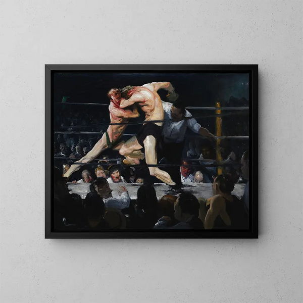 Deer at Sharkey's - George Wesley Bellows — framed artwork on a wall