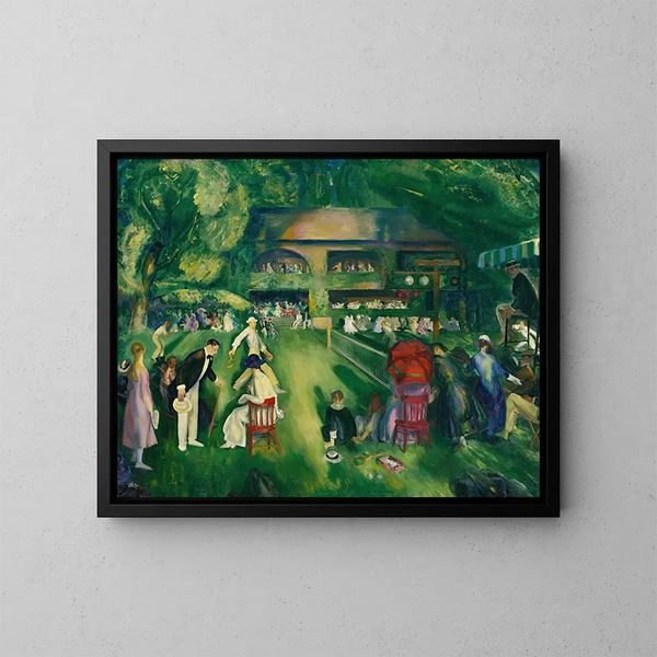 Reproduction of the painting Tennis painting at Newport - George Bellows