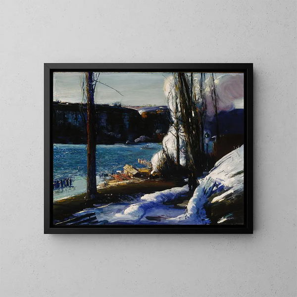 Les Palissades - George Wesley Bellows — framed artwork on a wall