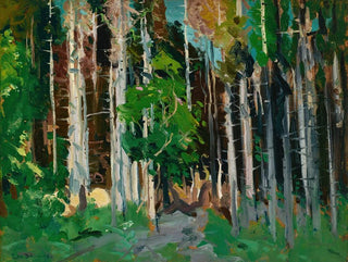 A through the trees, Monhegan Island, Maine - George Wesley Bellows — artwork view