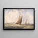 Fishing boats in heavy swell off the coast - George William Crawford Chambers — framed artwork on a wall