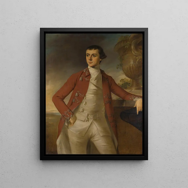 Portrait of a gentleman, officer of the East India Company - George Willison — framed artwork on a wall