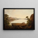 Landscape with Indians - George Winter — framed artwork on a wall